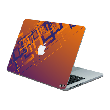 DJ Skins Laptop Skin SQUARED HOLLOW (ORANGE – LILA)
